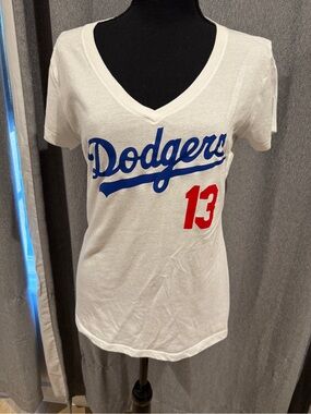Women’s Max Muncy Slim Cut White T-Shirt -Size L